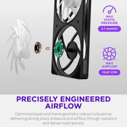 Raffreddamento Aria NZXT 120mm RF-R212S-BF RGB PWM 2400 rpm silenzioso