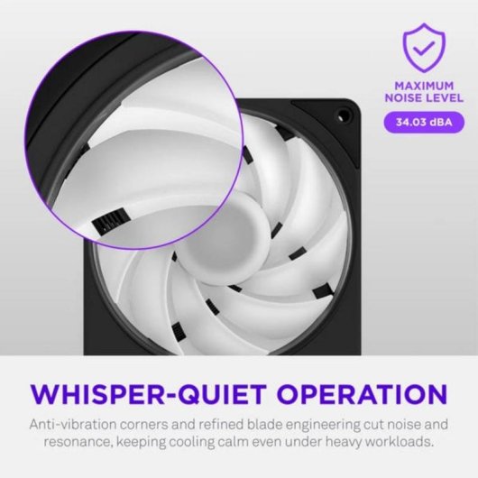 Refrigeração Ar NZXT 140 mm RGB direccionável 2000 rpm silencioso