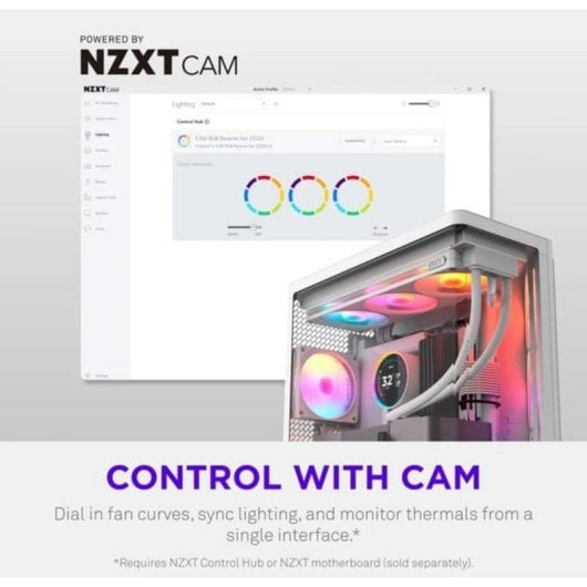 Raffreddamento Aria NZXT Bianco 140mm RF-R214S-WF RGB PWM Indirizzabile