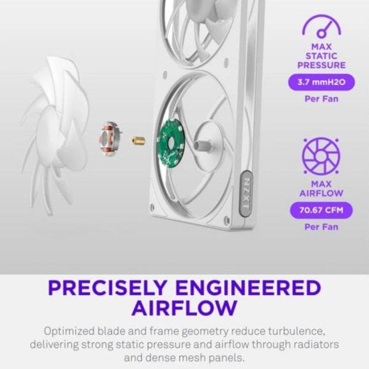 Refrigeración aire NZXT Blanco 3x120 mm F360 RGB PWM 2400 rpm LED RGB