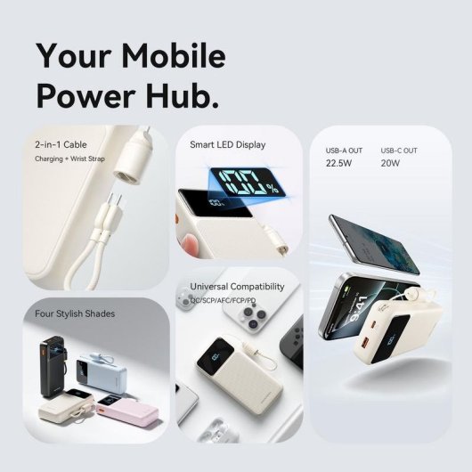 Batería externa Vention XGYP0-40-TY 20000 mAh 22.5W Negro