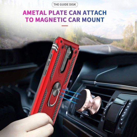 Capa Magnética Max Power Digital com Anel Giratório 360° para Redmi Note 8 Pro