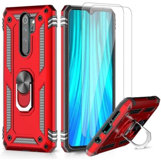 Capa Magnética Max Power Digital com Anel Giratório 360° para Redmi Note 8 Pro