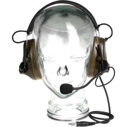 Auriculares Z-Tactical Comtac III con cable, micrófono y cancelación de ruido, verde