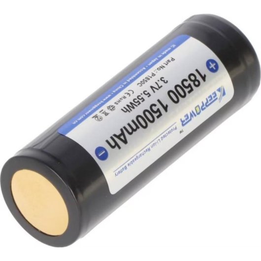 Li-Ion Akku 18500 Keeppower 1500 mAh 3,7V Button Top