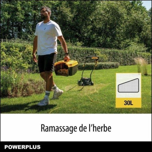 Kit Cortacésped y Perfiladora Eléctrica PowerPlus 1300 W 250 W 320 mm 220 mm 30 L 250 m²