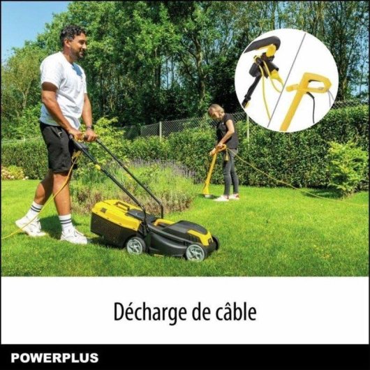 Kit Cortacésped y Perfiladora Eléctrica PowerPlus 1300 W 250 W 320 mm 220 mm 30 L 250 m²