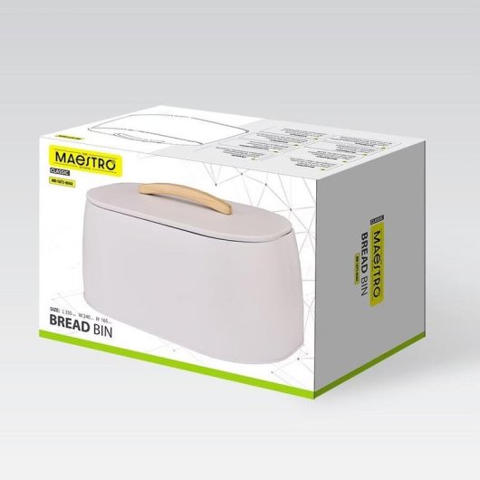 Maestro Edelstahl Brotdose Beige MR-1675-BEIGE