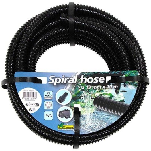 Tubo a Spirale Rinforzato Ubbink Nero 19 mm (3/4") 10 m
