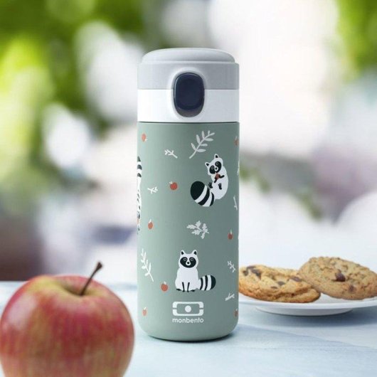 Thermosflasche Monbento MB Pop 360 ml Edelstahl 18/8 Raccoon