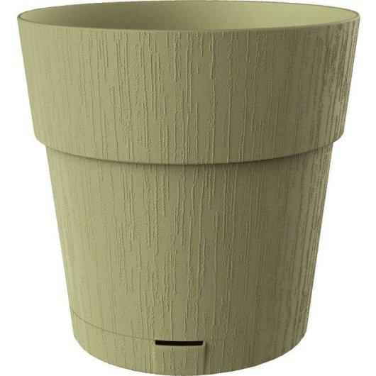 Vaso da giardino Stefanplast Ethica verde oliva riserva acqua 2L Ø40