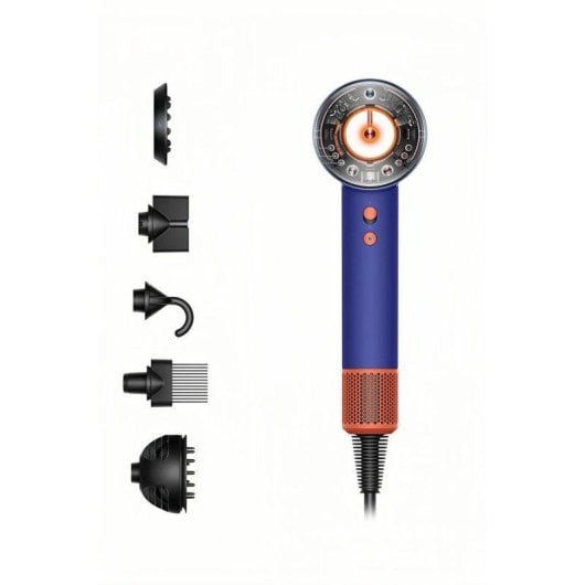 Sèche-cheveux Ionique Dam Electronics Supersonic Nural HD16 1600W 4 Températures 5 Accessoires Bleu