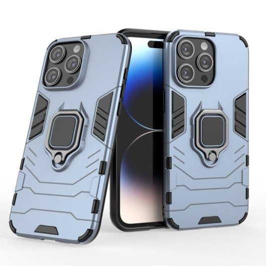 Capa Magnética Max Power Digital com Anel Giratório para iPhone 15 Pro Max