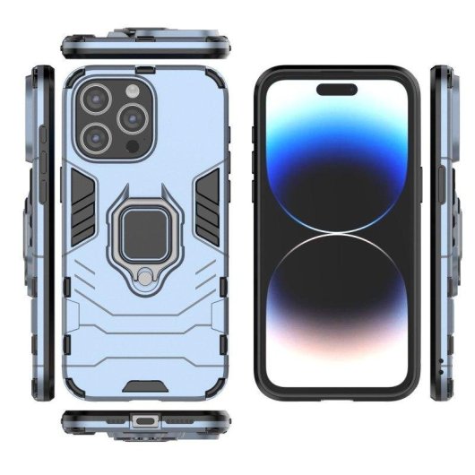 Capa Magnética Max Power Digital com Anel Giratório para iPhone 15 Pro Max