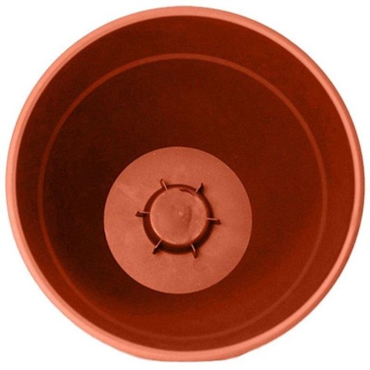 Pot ronde EDA Osaka Ø40 cm 28,3 L terracotta réservoir eau UV-gel
