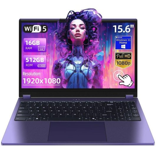 Ordinateur portable AMDEVPRO UCC-UL156 15,6" Intel Core m3-8100Y 16GB 512GB SSD UHD Graphics 615 Windows 11 Pro