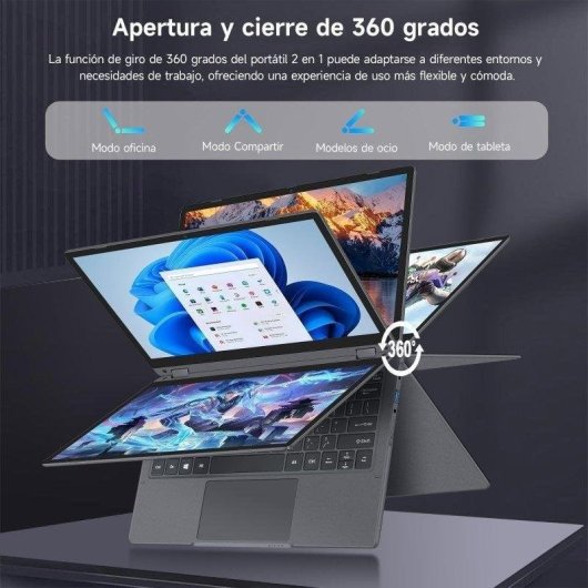 Ordinateur portable AMDEVPRO 2 en 1 11,6" Intel Core 6500Y 8GB 256GB SSD UHD 615 Windows 11 Pro