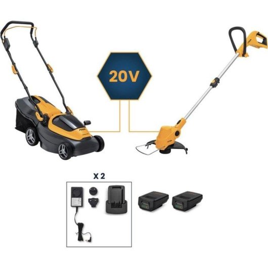 Kit Jardín Stiga ePower 20V Cortacésped Collector 136e y Desbrozadora GT 100e
