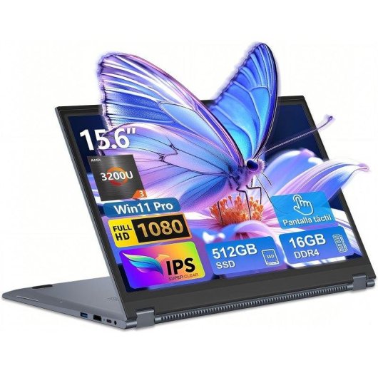 Portátil AMDEVPRO UCC-UL156-A 15,6" AMD Ryzen 3 3200U 16GB Radeon Graphics 512GB SSD Windows 11 Pro USB-C