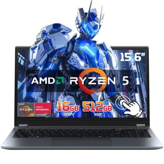 Portátil AMDEVPRO UL1561 15,6" AMD Ryzen 5 7430U 16GB Vega 7 SSD 512GB Windows 11 Pro Teclado retroiluminado