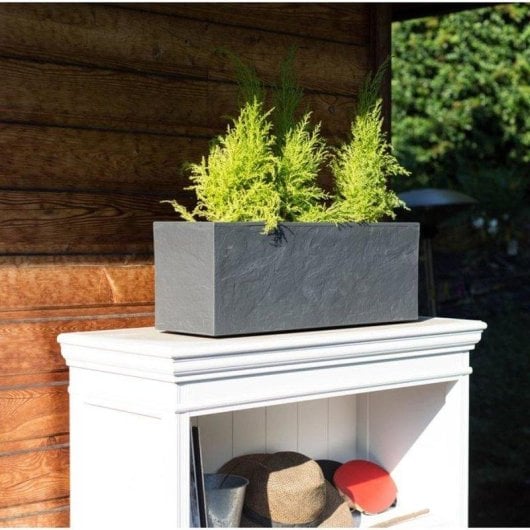 Giardiniere EDA Volcania Up Rettangolare 25L Grigio Antracite