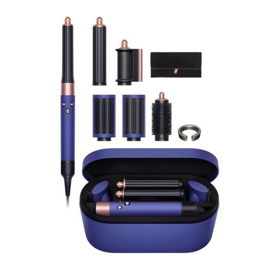 Moldeador Multifunción Dam Electronics Airwrap Complete Long 1300W Tecnología Coanda 6 Accesorios Azul Vinca/Rosa
