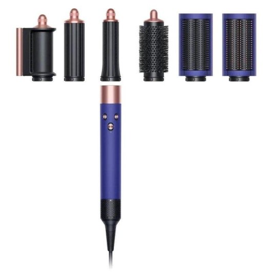 Moldeador Multifunción Dam Electronics Airwrap Complete Long 1300W Tecnología Coanda 6 Accesorios Azul Vinca/Rosa