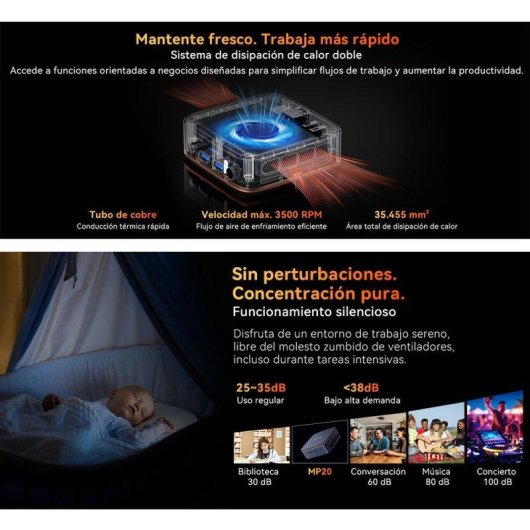 Mini PC Blackview MP20 AMD Ryzen 3 3300U 16GB 512GB SSD Vega 6 Windows 11 Pro Schwarz