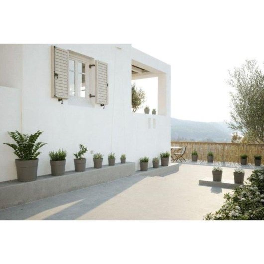 Jardinière Artevasi Capri Large 30 cm Autonome Gris Clair Réservoir Eau