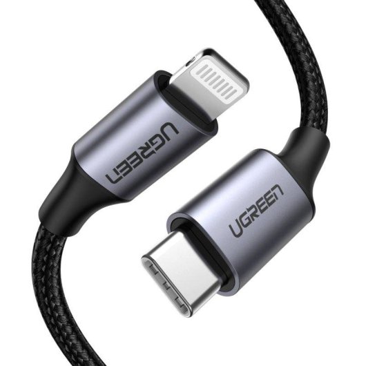 Ugreen USB-C auf Lightning Kabel MFi 1 m, 3 A, Verstärktes Nylon