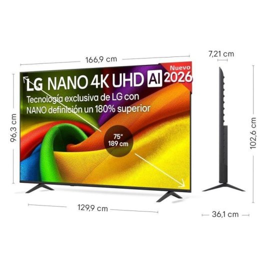 TV LG NanoCell 75NU850B6LA 75" 4K UltraHD 60Hz Smart TV WebOS HDR10 HLG Antireflex