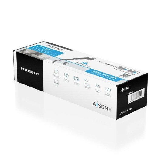 Aisens DT32TSR-447 Monitorhalterung Tisch Eco Gegengewicht Drehbar Neigbar 17-32" VESA 75x75 bis 100x100 Max 9Kg
