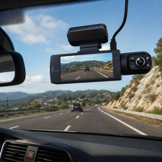 Câmara Dashcam Karawan 1296P Super HD Dupla Visão Noturna Sensor G Gravação em Ciclo