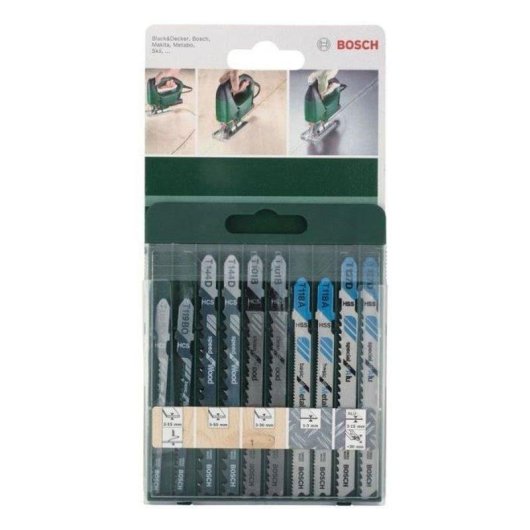 Bosch Sägeblatt Set 10 Stück T HSS Bimetall Holz und Metall