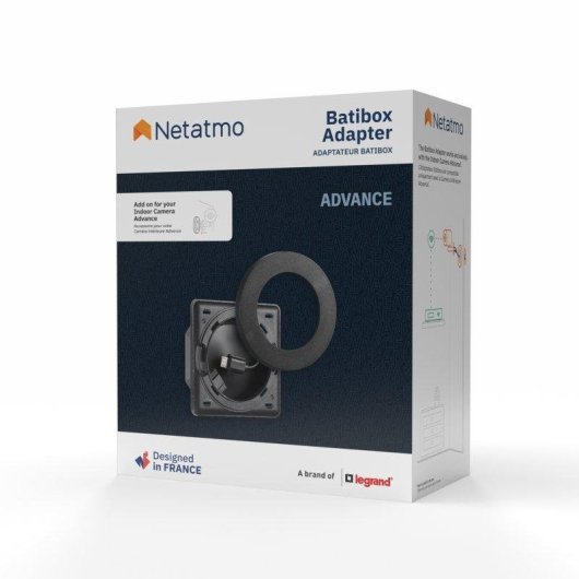 Adaptador Batibox Netatmo para Câmara Interior Advance Preto
