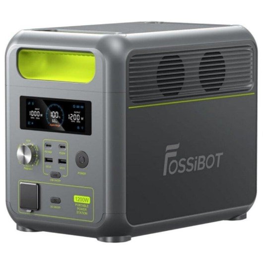 Estação de energia Fossibot F1200 1024Wh 7 portas Bateria LiFePO4 Carregamento rápido