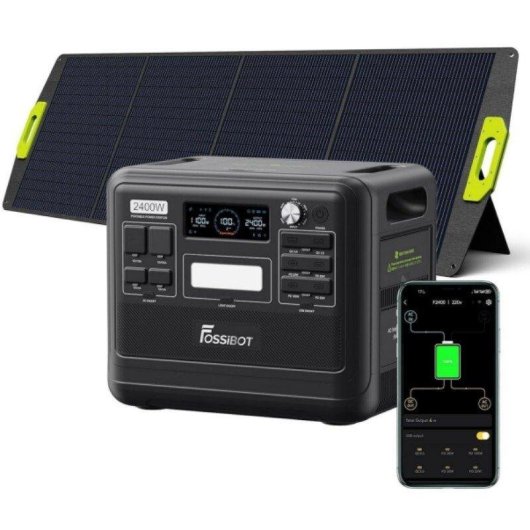 Station d’énergie Fossibot F2400 2048Wh 3 ports AC 6 USB Batterie LiFePO4 Charge rapide