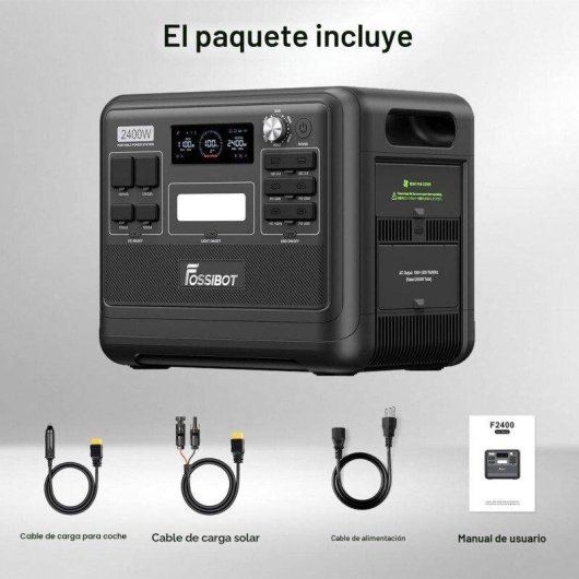 Station d’énergie Fossibot F2400 2048Wh 6 ports USB 3 AC Batterie LiFePO4 Charge solaire
