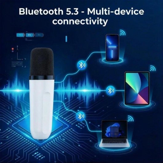 Colunas Sikenai BX-610 Bluetooth 5.3 2400mAh RGB com microfone