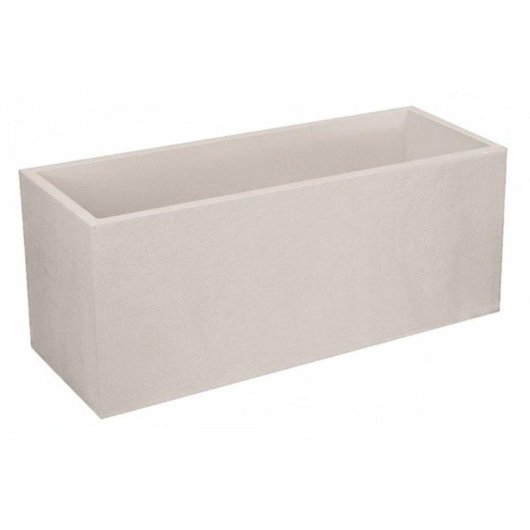 Jardinière EDA Volcania 98 L Effet Pierre Beige Double Paroi Anti-UV