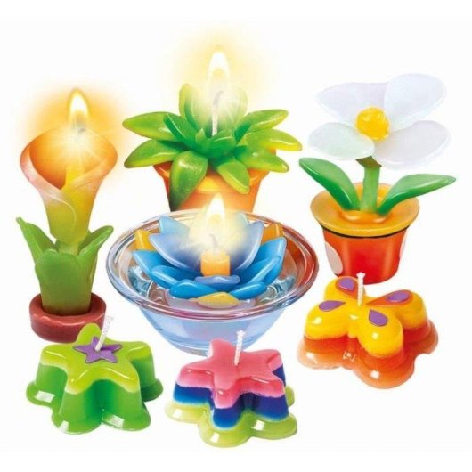 Kit de fabricação de velas Clementoni Ma Fabrique para crianças 8+ anos, 4 moldes, parafina e ceras coloridas