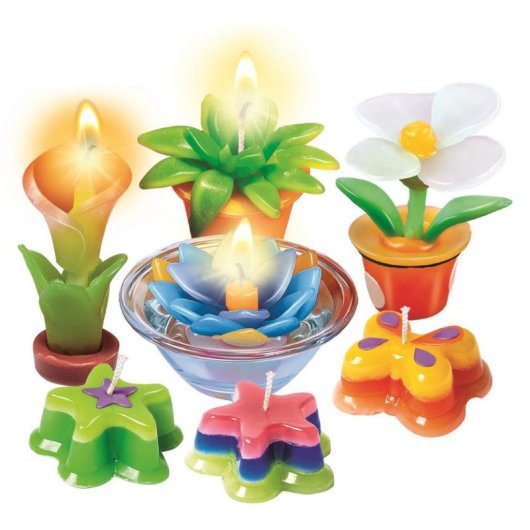 Kit de fabricação de velas Clementoni Ma Fabrique para crianças 8+ anos, 4 moldes, parafina e ceras coloridas
