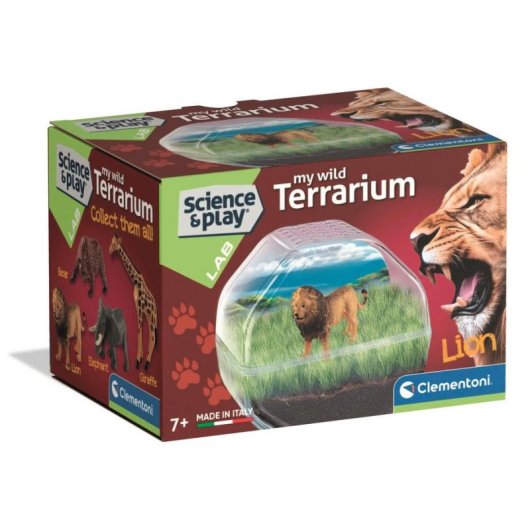 Kit Educativo Clementoni Mini Terrario León 7+ con Semillas y Figurita