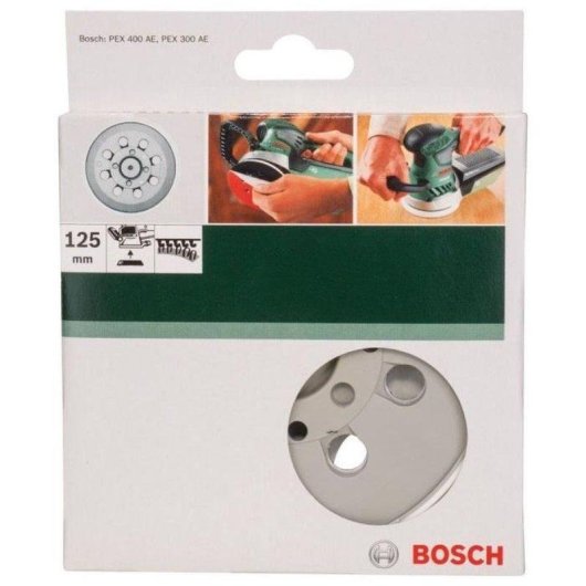 Almohadilla de lijado flexible Bosch PEX 300/400 AE 125 mm velcro 8 orificios