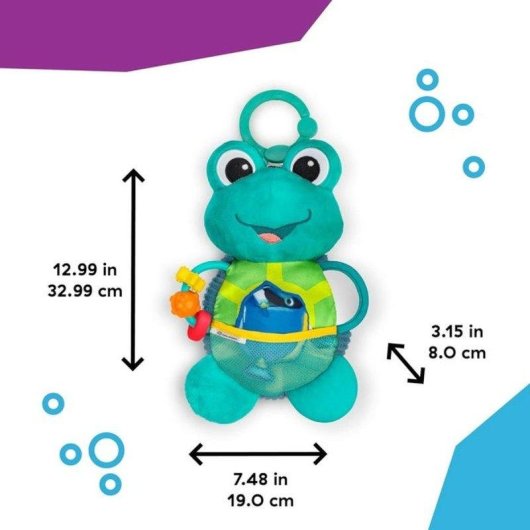 Peluche sensorial Baby Einstein Ocean Explorers Neptune 7 texturas y clip C-link
