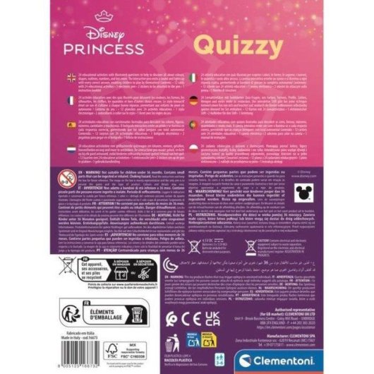 Jogo Educativo Interactivo Clementoni Quizzy Princess 36+ Meses 24 Atividades