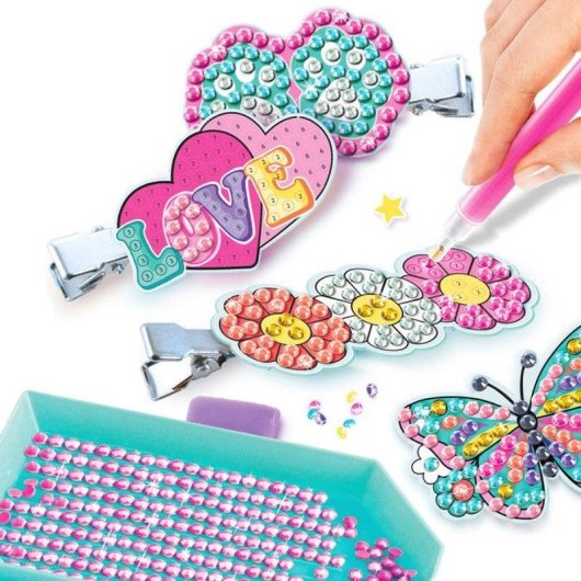 Kit Style 4 Ever Diamond Art: 8 Presilhas de Cabelo Personalizáveis com Lantejoulas