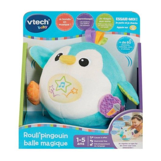 Peluche Interactivo VTech Baby Rouli'pingouin Magic Ball Multicolor