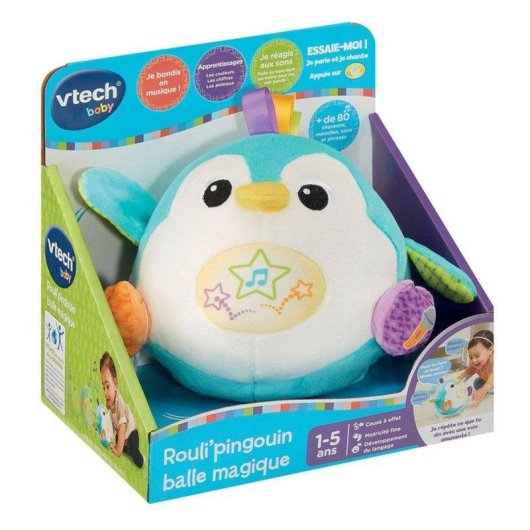 Peluche Interactivo VTech Baby Rouli'pingouin Magic Ball Multicolor