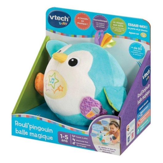Peluche Interactivo VTech Baby Rouli'pingouin Magic Ball Multicolor